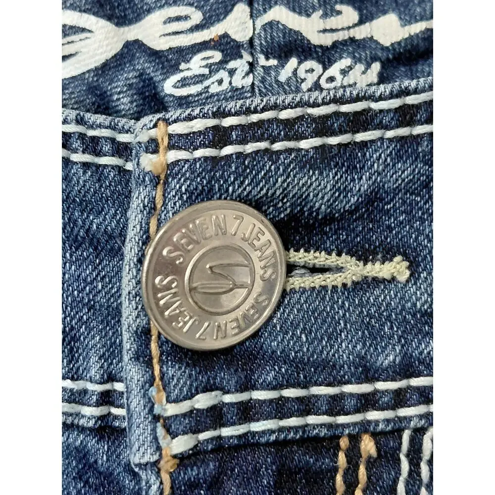 Seven7 Blue Skinny Stretch Jeans Women Size 26